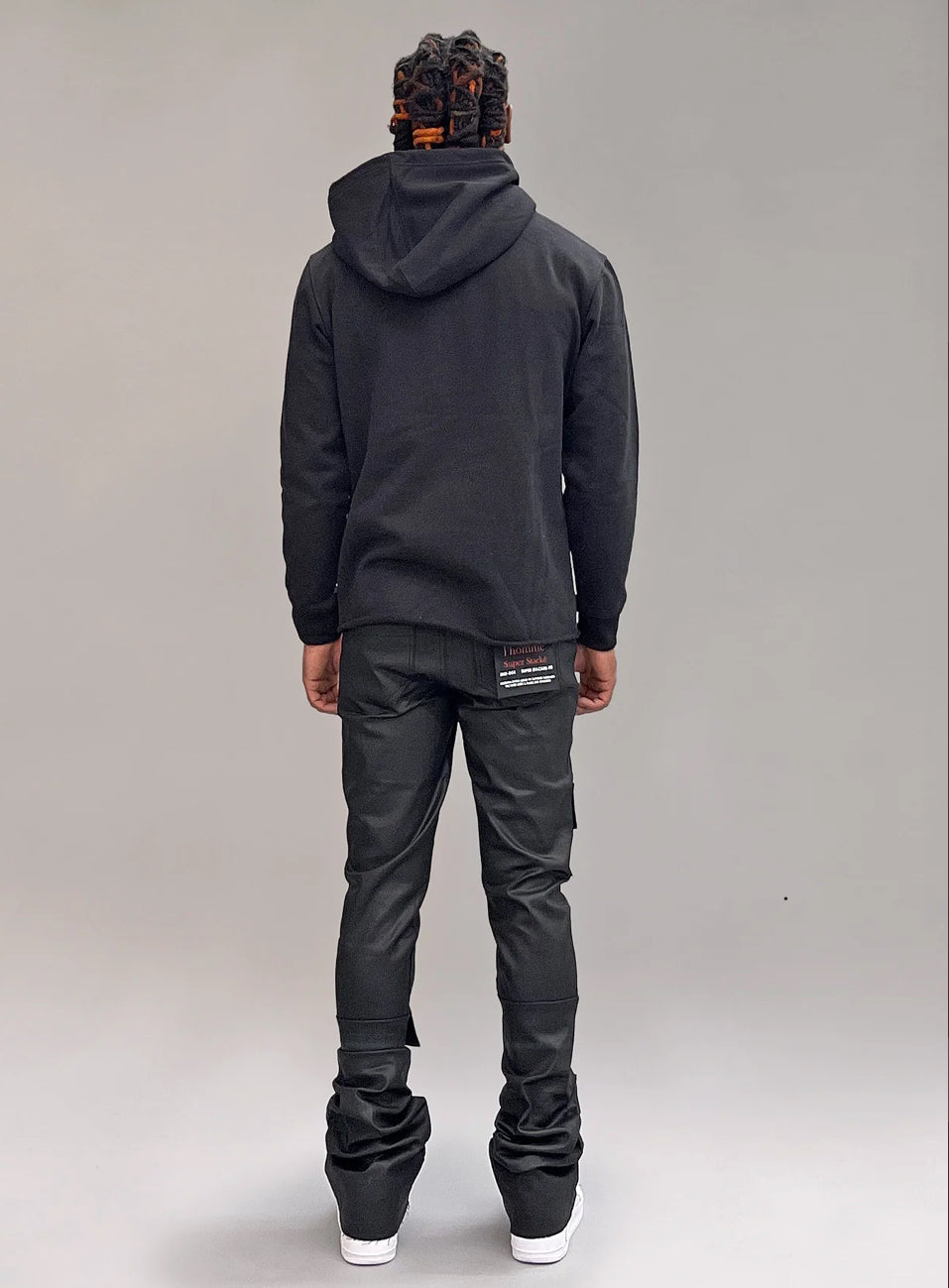 STACKED JEANS - BLACK WAX