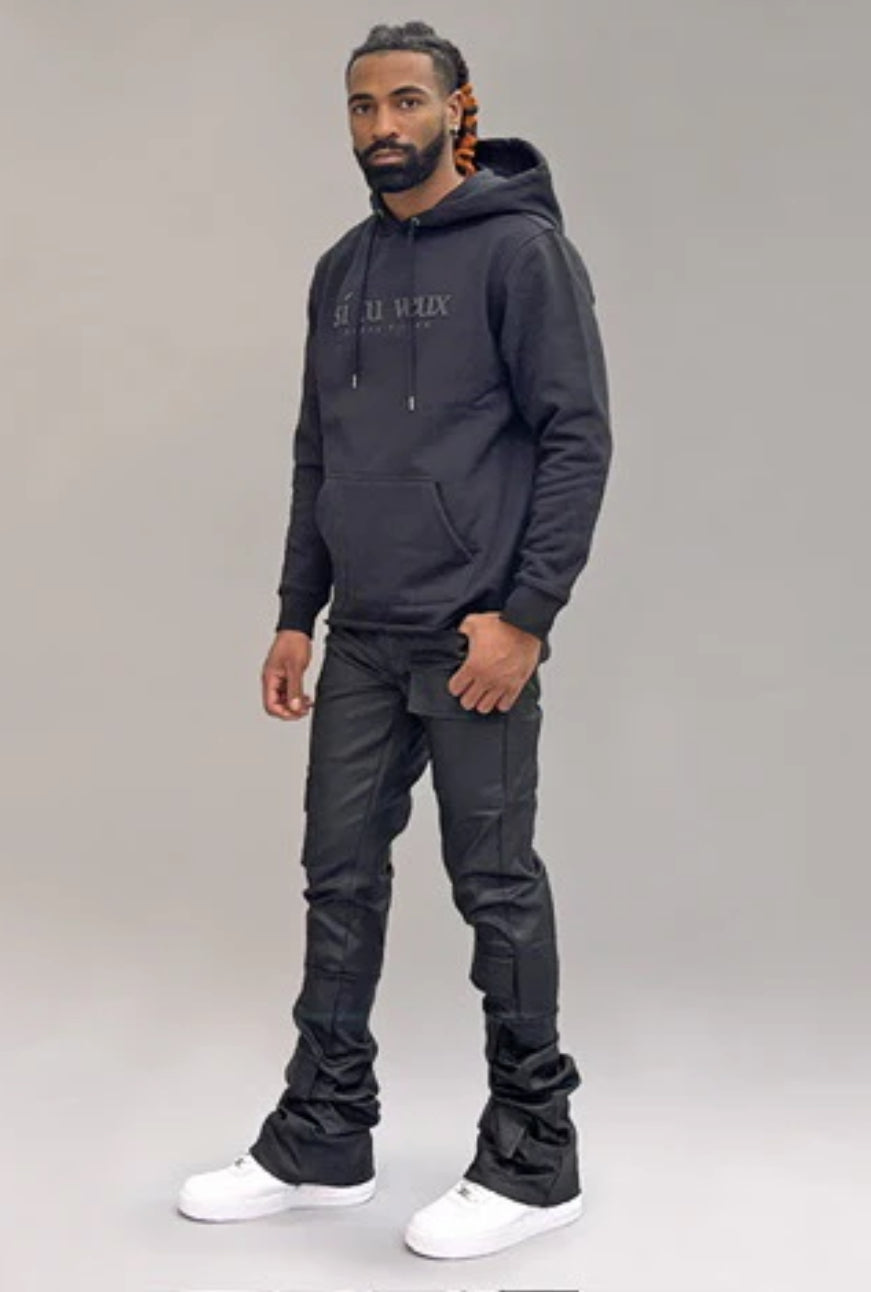 STACKED JEANS - BLACK WAX