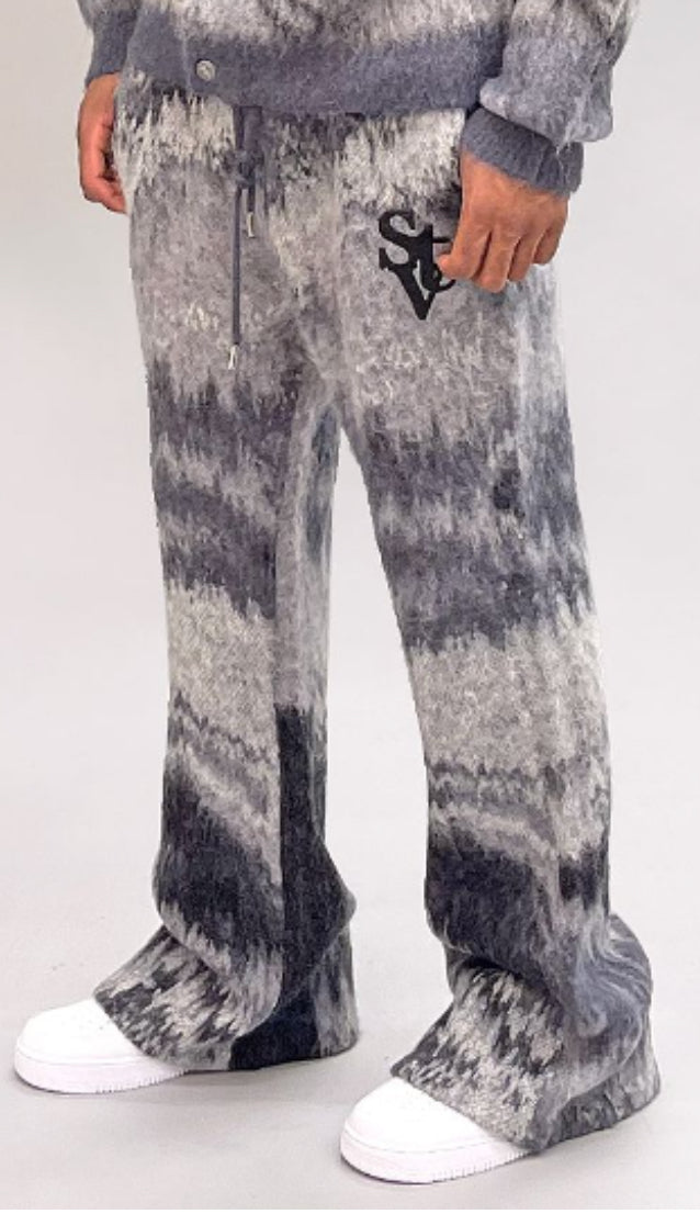 SIGNATURE MOHAIR FLARE JOGGERS