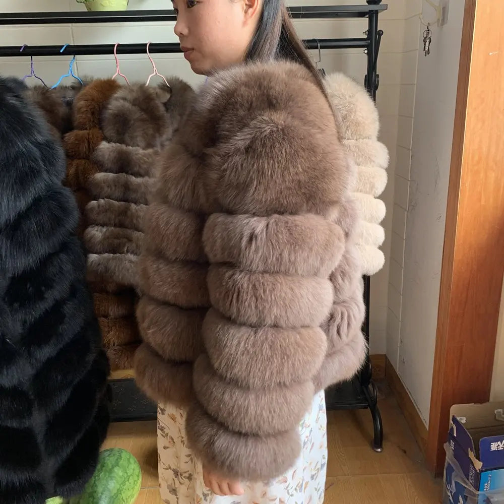 Queentina Real Fox Fur Coat