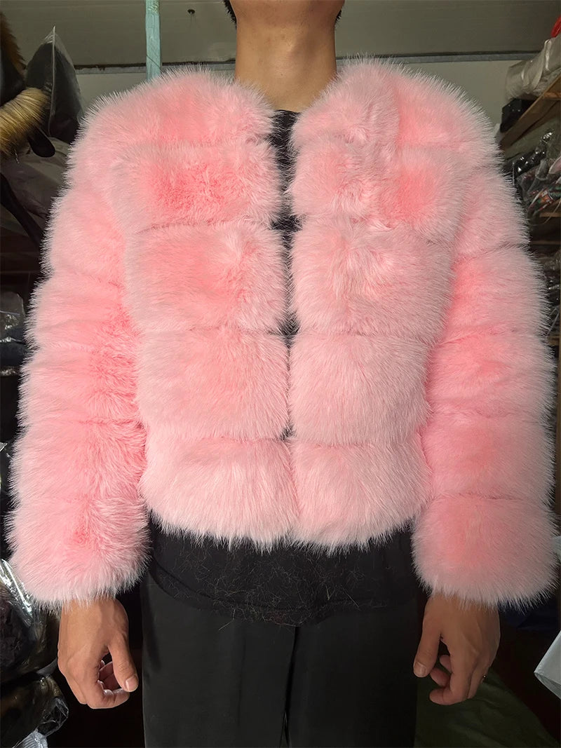 Women's Fashion Faux Fur Coat