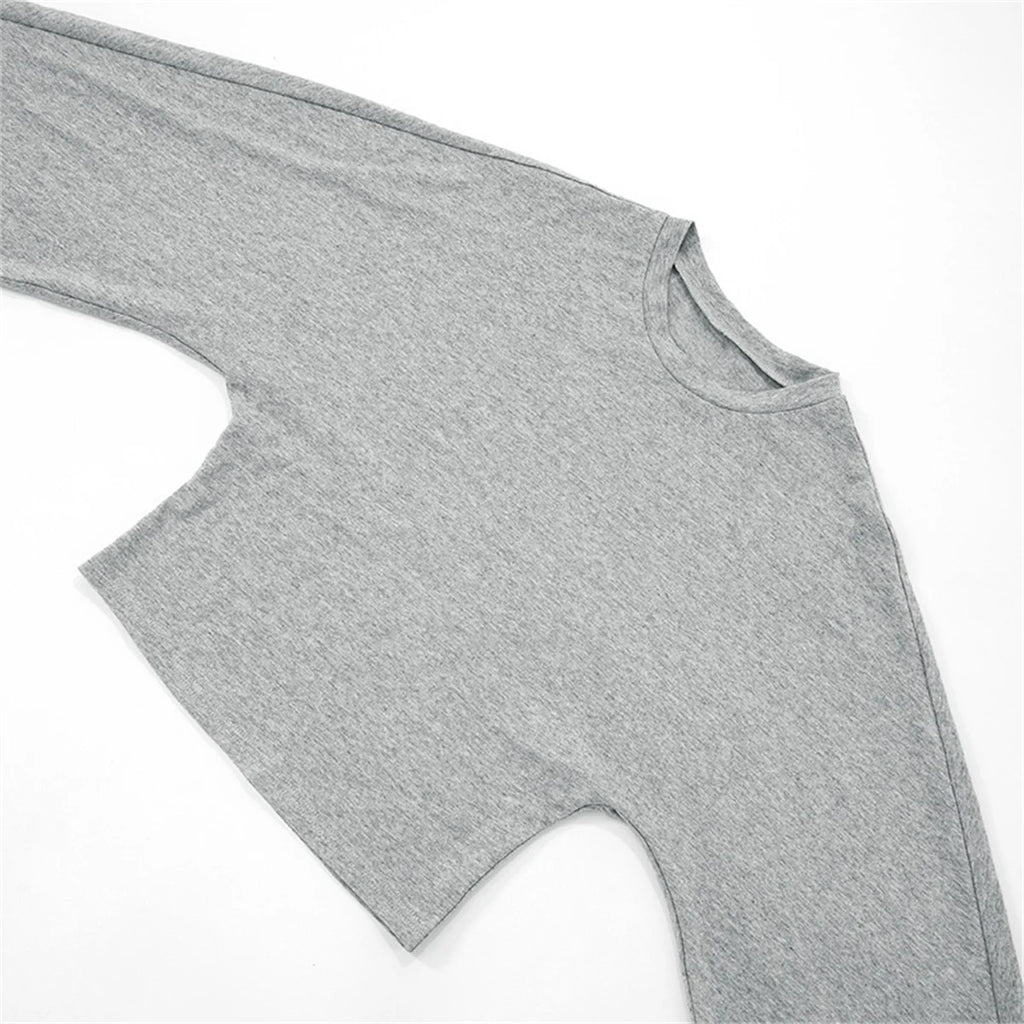 Round Neck Cinched Waist Slim Crop Top