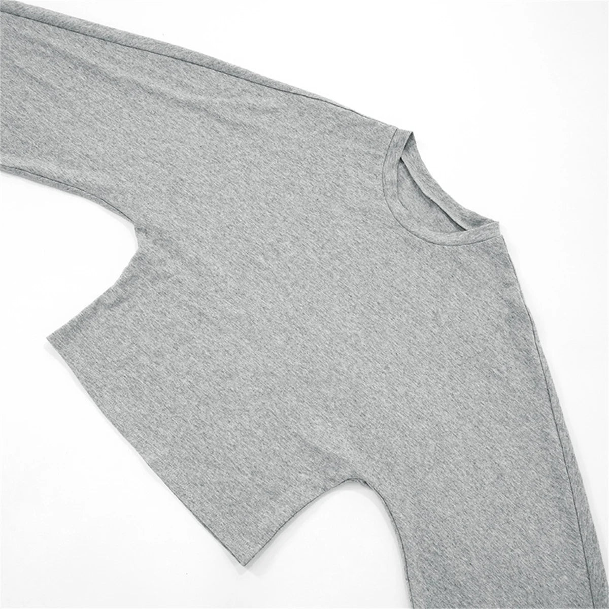 Round Neck Cinched Waist Slim Crop Top