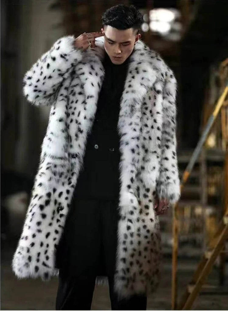 New Leopard Print Fur Coat
