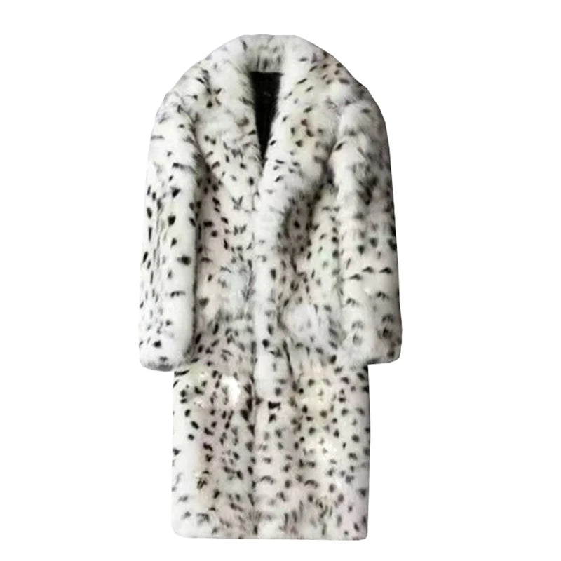 New Leopard Print Fur Coat