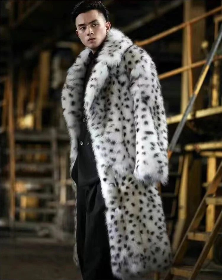 New Leopard Print Fur Coat