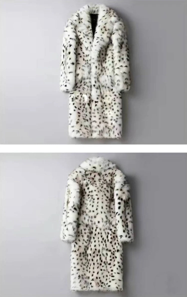 New Leopard Print Fur Coat