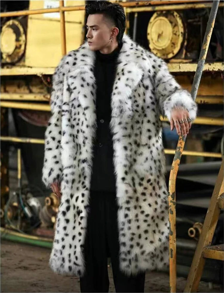 New Leopard Print Fur Coat