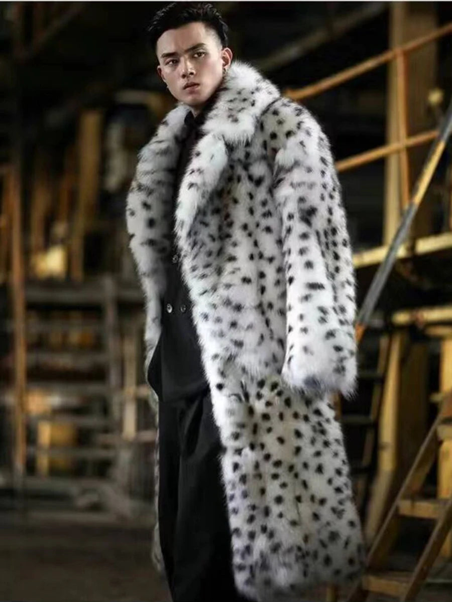 New Leopard Print Fur Coat