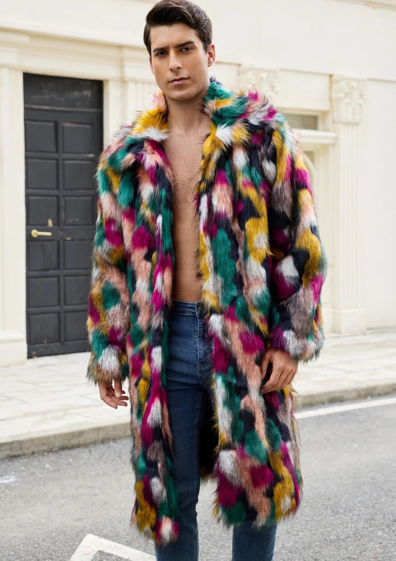 PFHQ Long Faux Fur Jacket