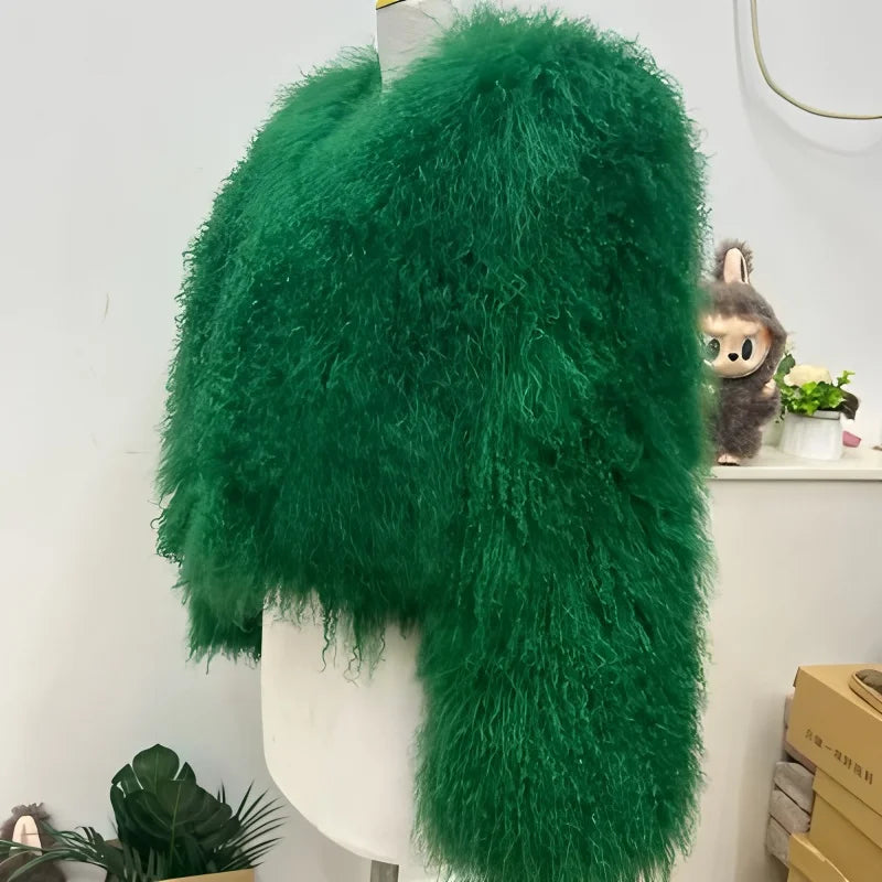 New Style Genuine Mongolian Tanned Sheepskin Coat