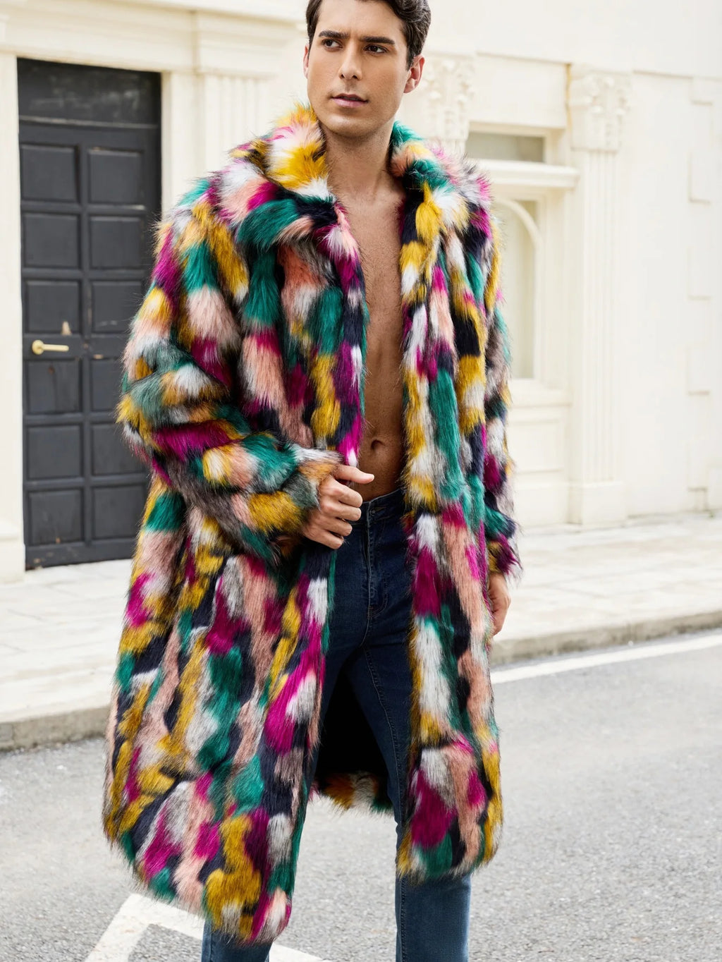 PFHQ Long Faux Fur Jacket