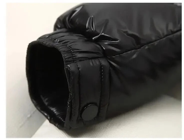 Winter Black Shiny Puffer Jacket