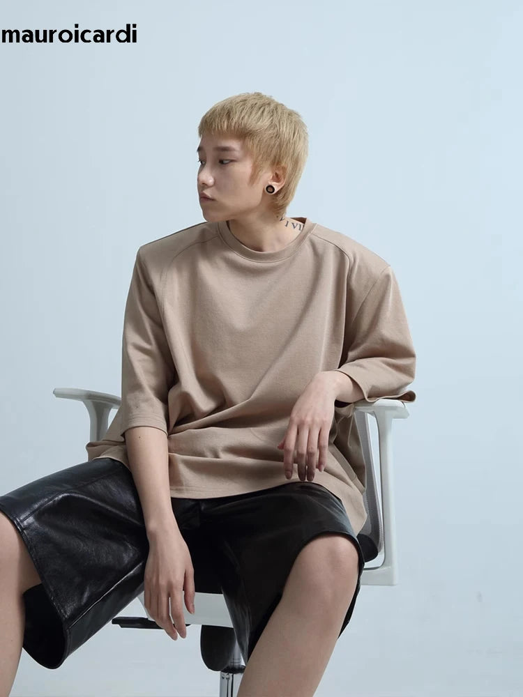 Mauroicardi  Black Pu Leather Shorts