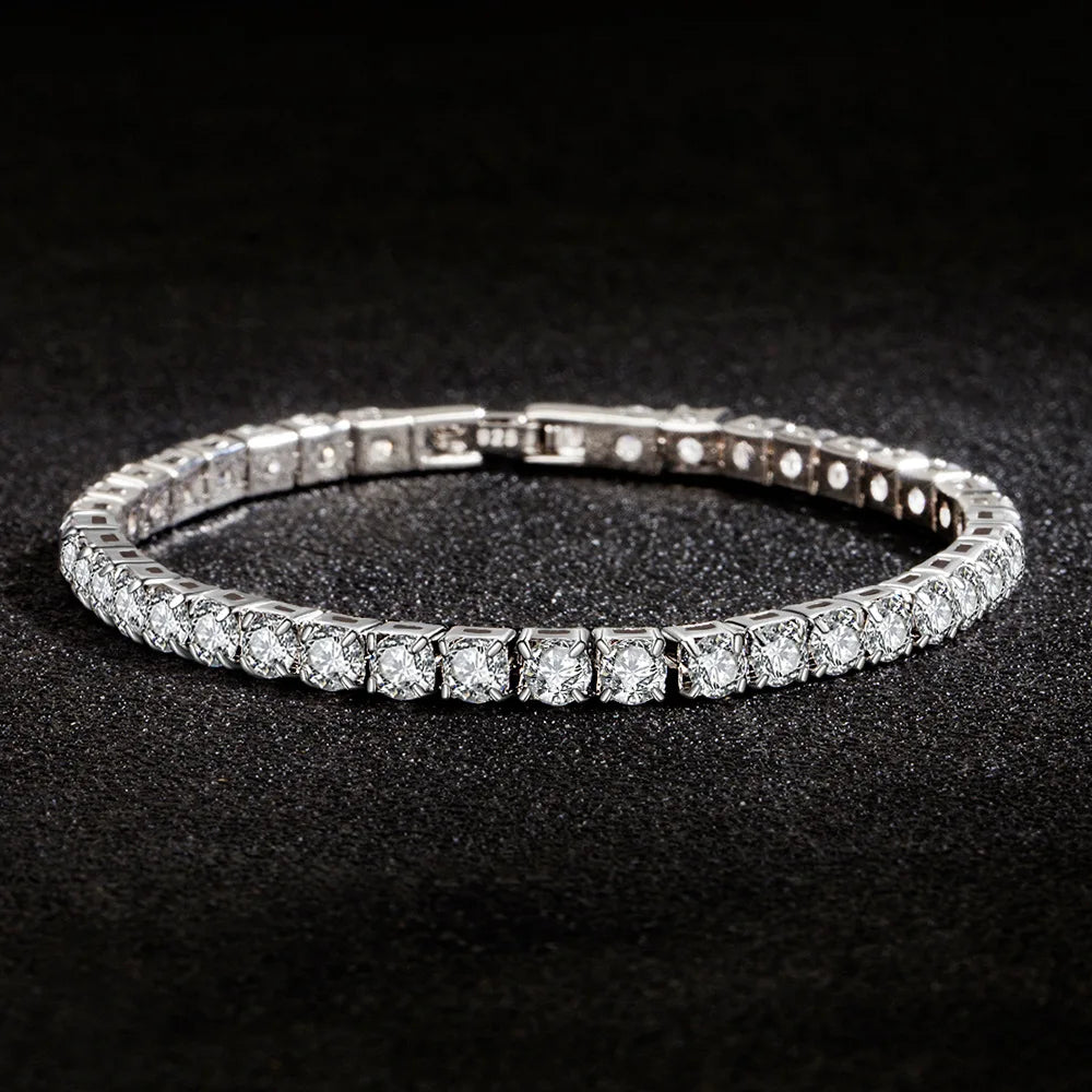 Sterling Silver Tennis Bracelet Zirconia