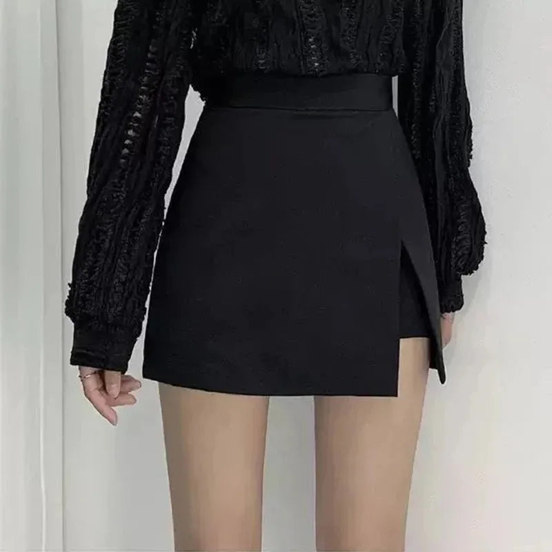 Black High-Waisted Mini Skirt