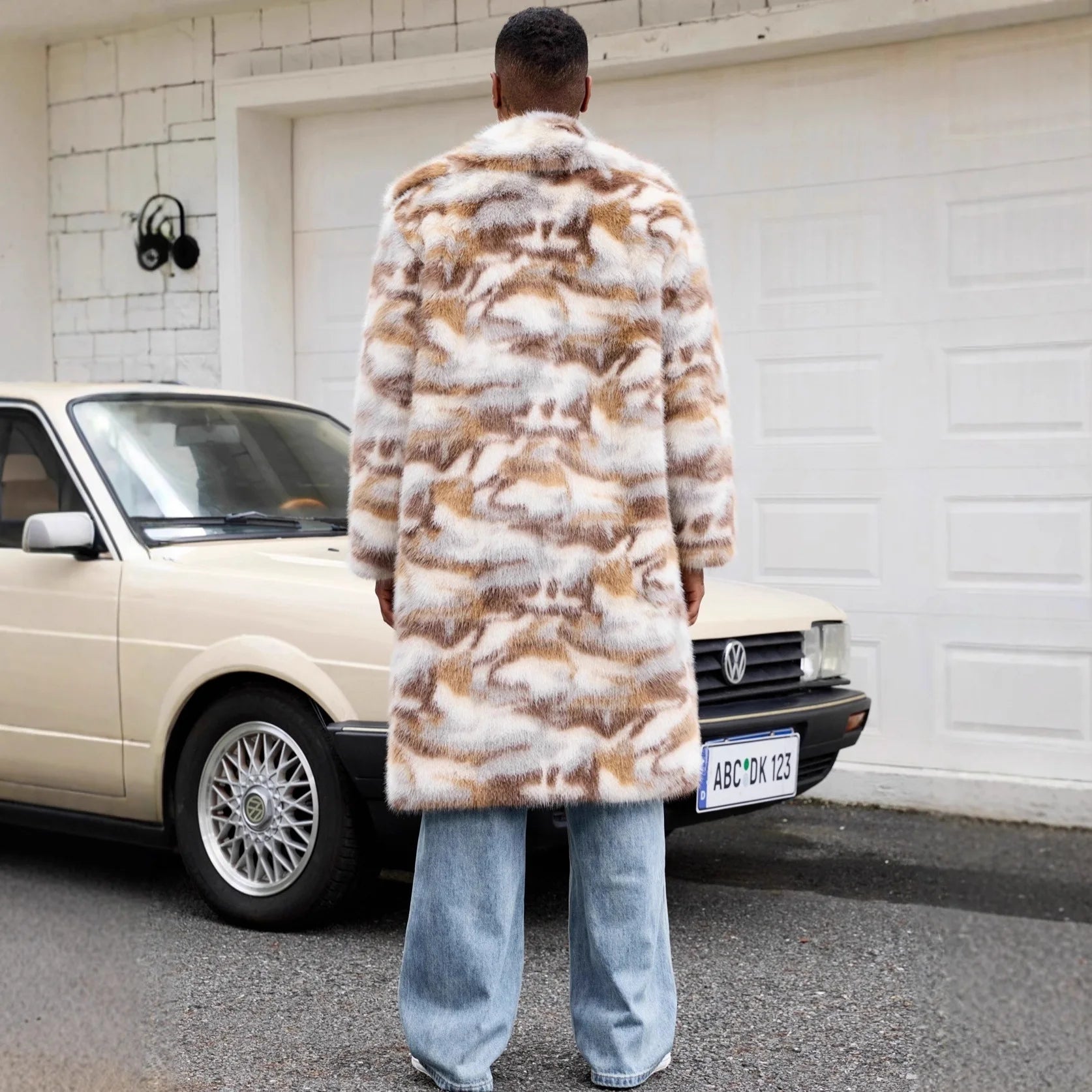 Winter Turn-down Collar Loose Faux Fur Coats