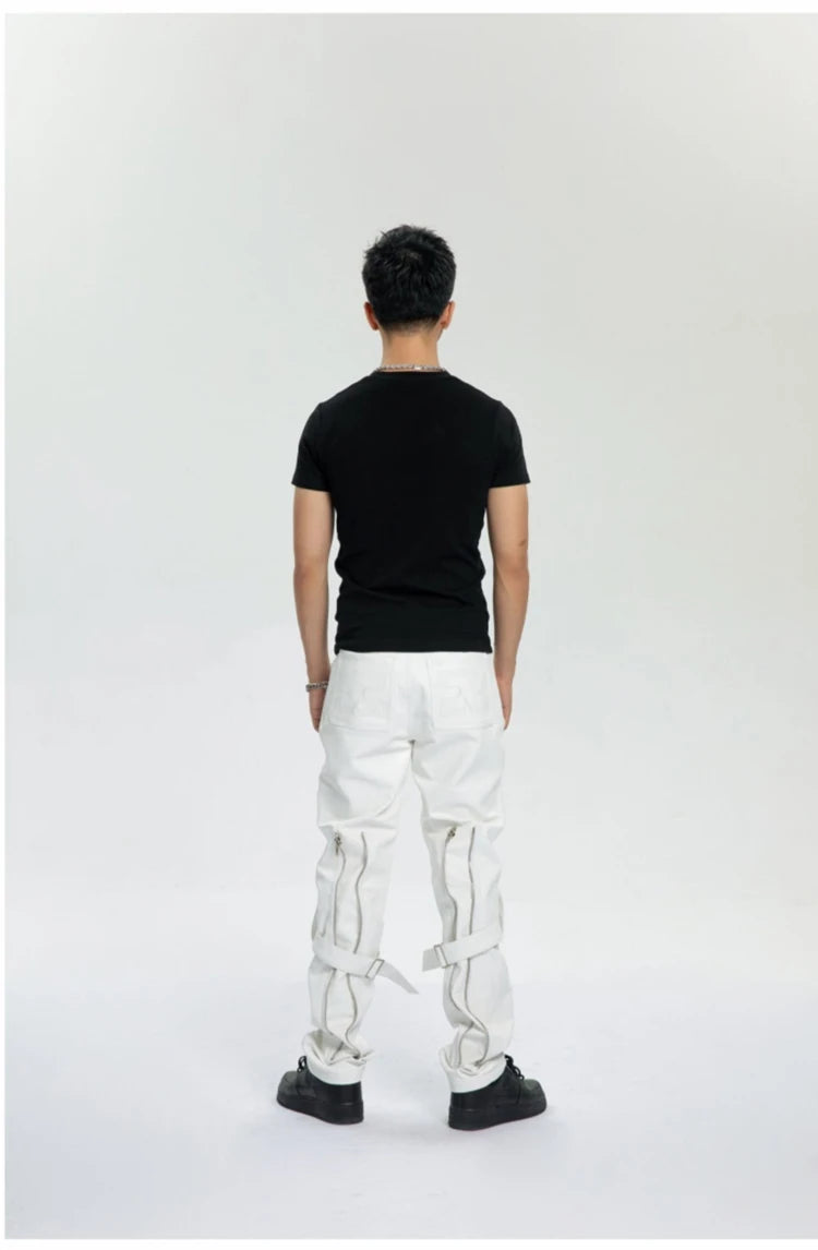 Mauroicardi Spring Black Pu Leather Pants