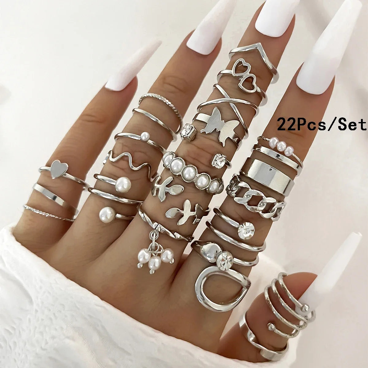 Bohemian Geometric Knuckle Rings Set