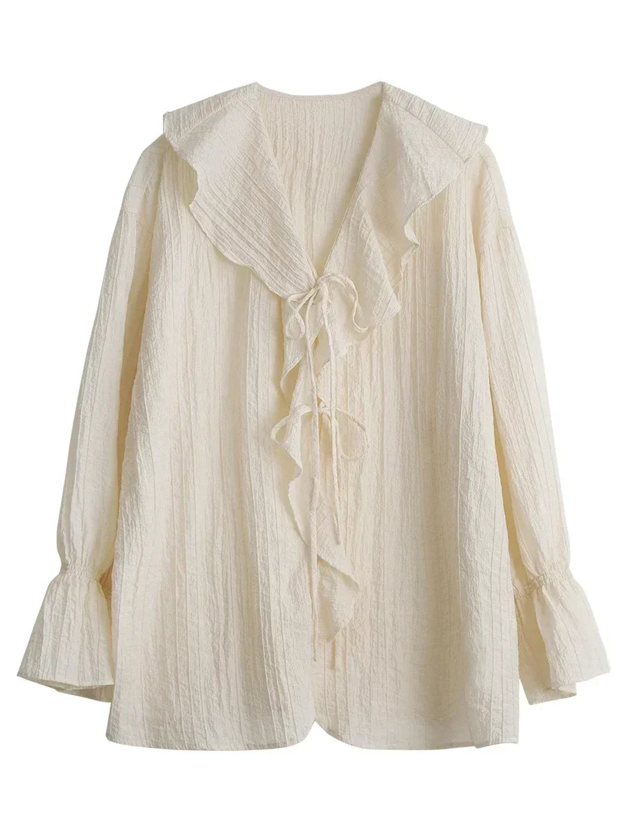 CHIC VEN Ruffled Edge Blouses