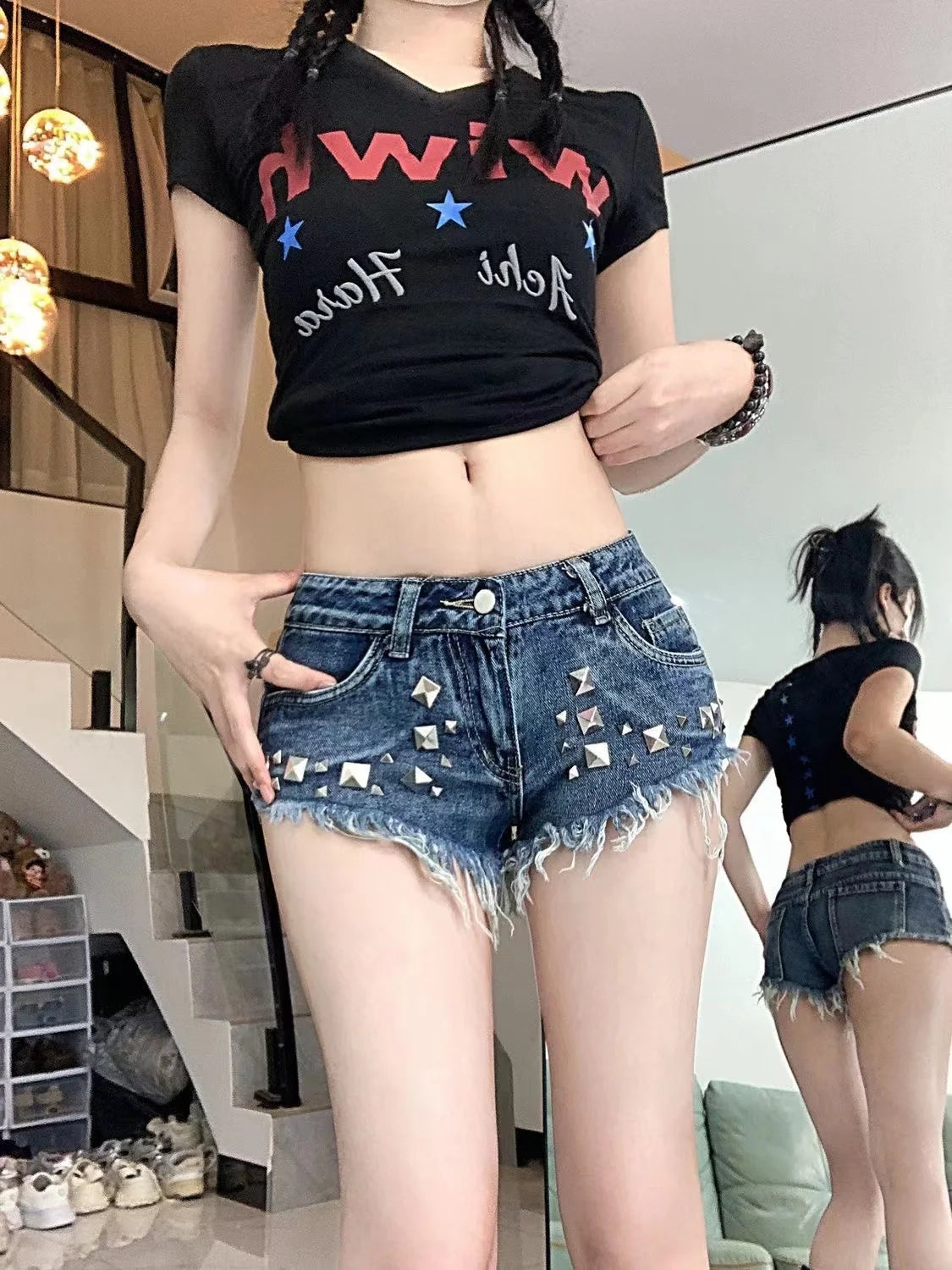 Slimming Skinny Denim Jorts
