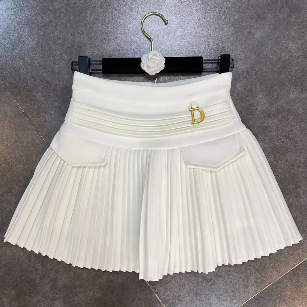 High Waist Short Mini Pleated Skirt