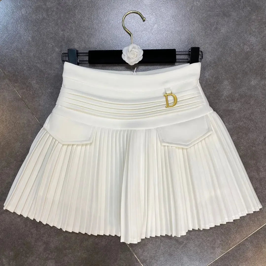 High Waist Short Mini Pleated Skirt