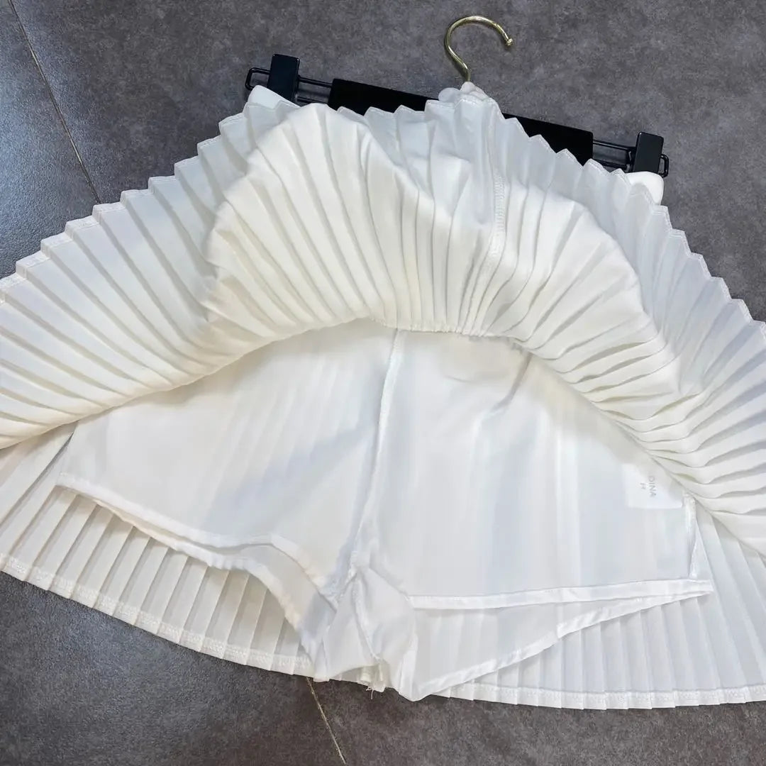 High Waist Short Mini Pleated Skirt