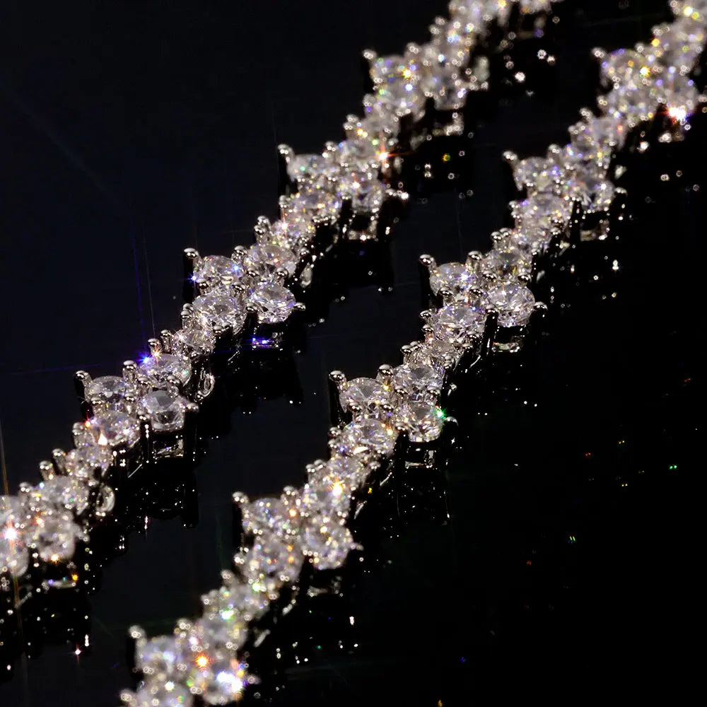 Cubic Zirconia Cross Tennis Bracelet