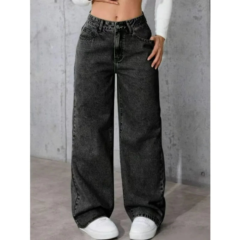 Classic Wide Leg Stretch Jeans