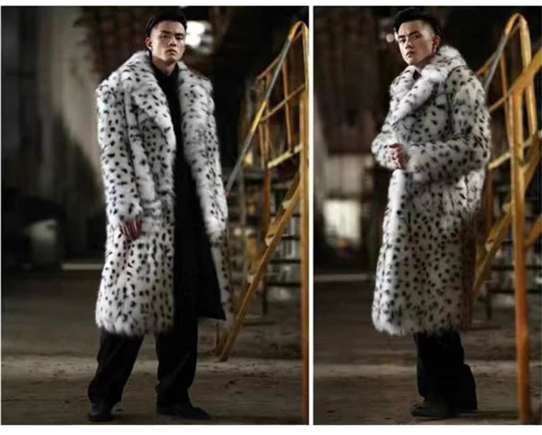 Mauroicardi Winter Chic Long Faux Fur Coat