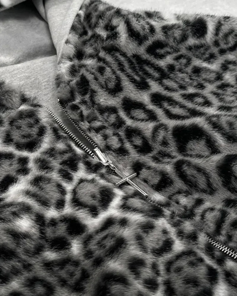 Two-sided Leopard Sweatshirt