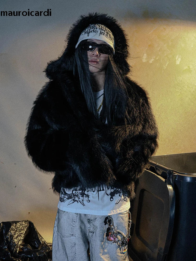 Mauroicardi Short Oversized Fur Coat
