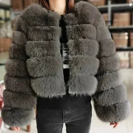 Women's Fashion Faux Fur Coat