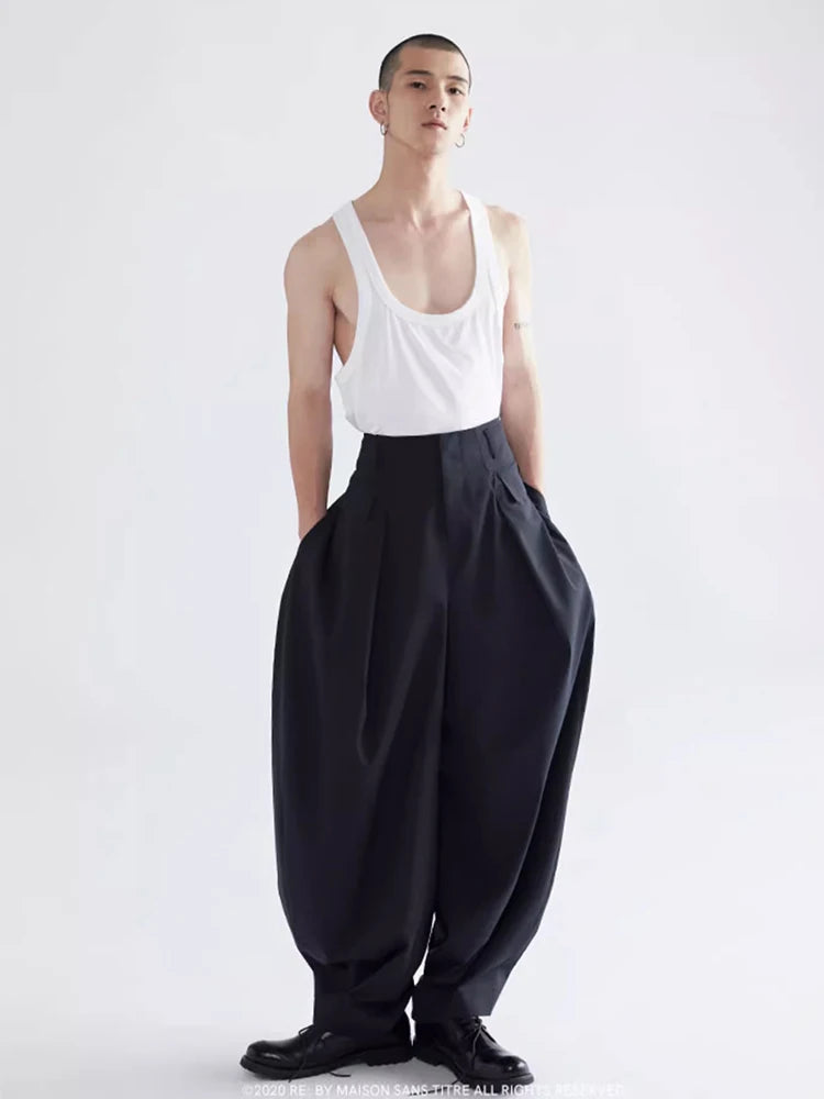 Mauroicardi Black Lantern Baggy Pants