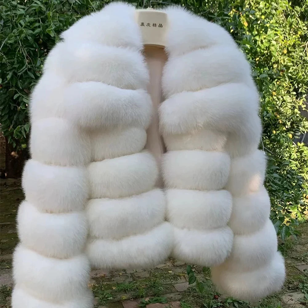 QUEENTINA  Real Fox Fur Coat