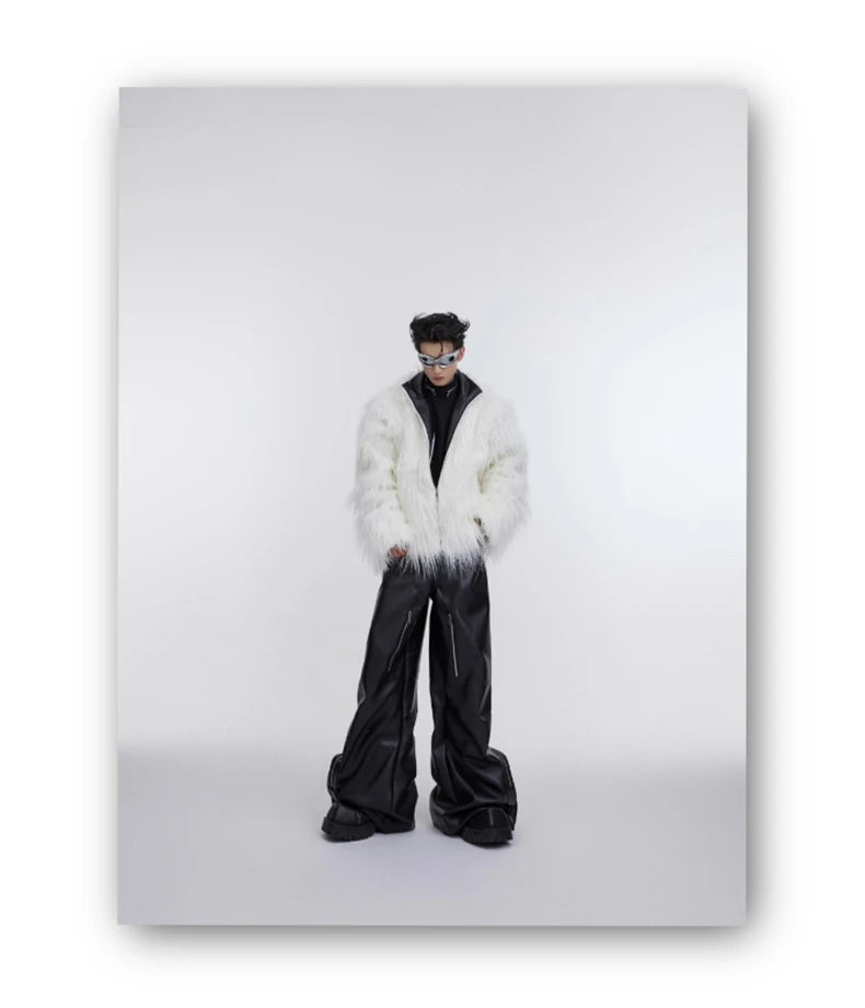 Mauroicardi Winter Shaggy Faux Mongolian Fur Coat
