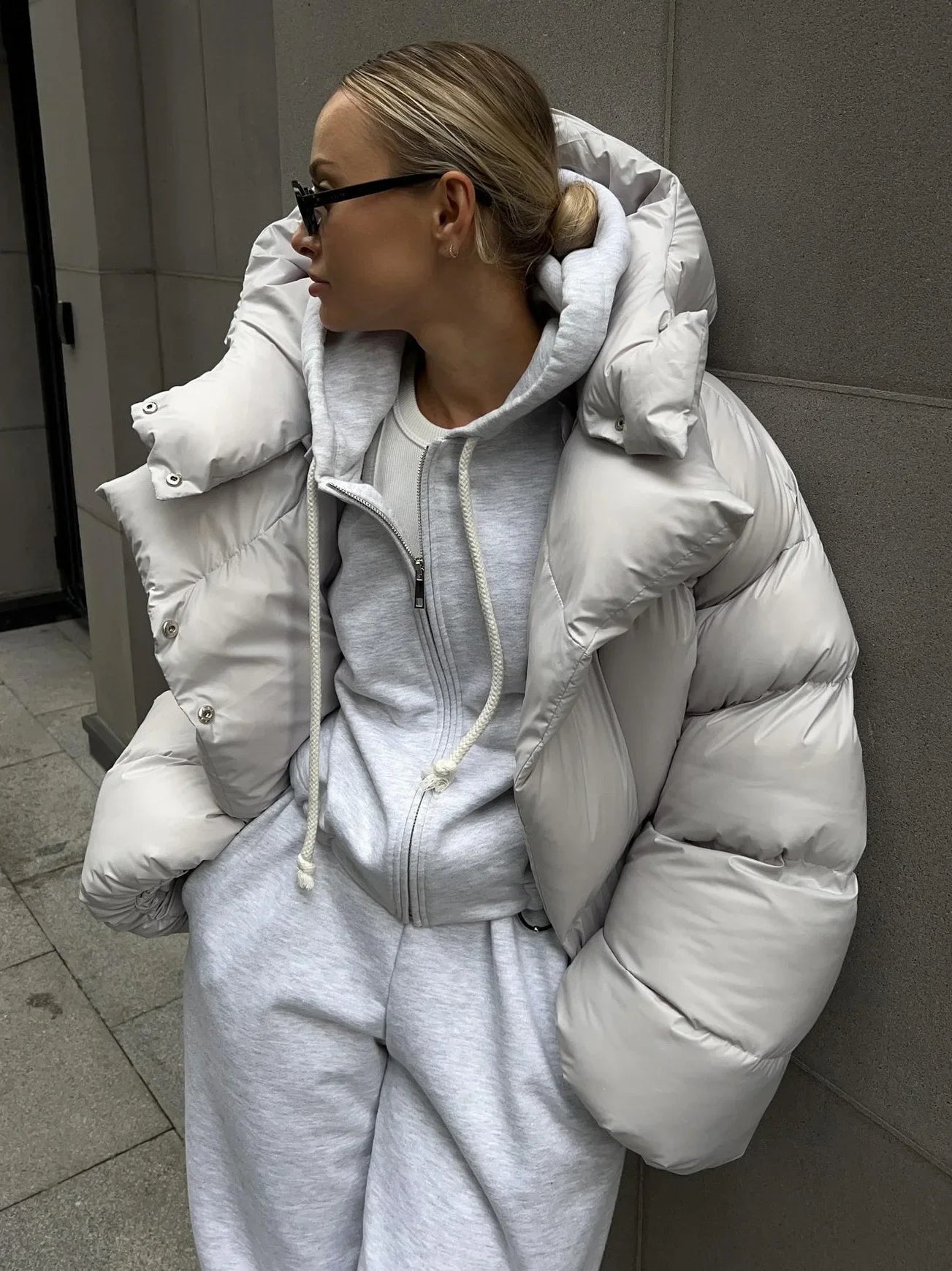 Solid Puffer Jacket