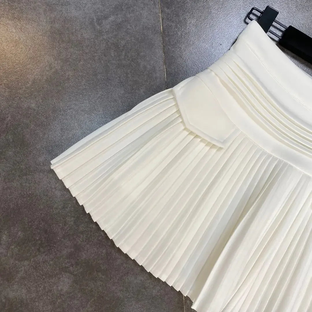 High Waist Short Mini Pleated Skirt