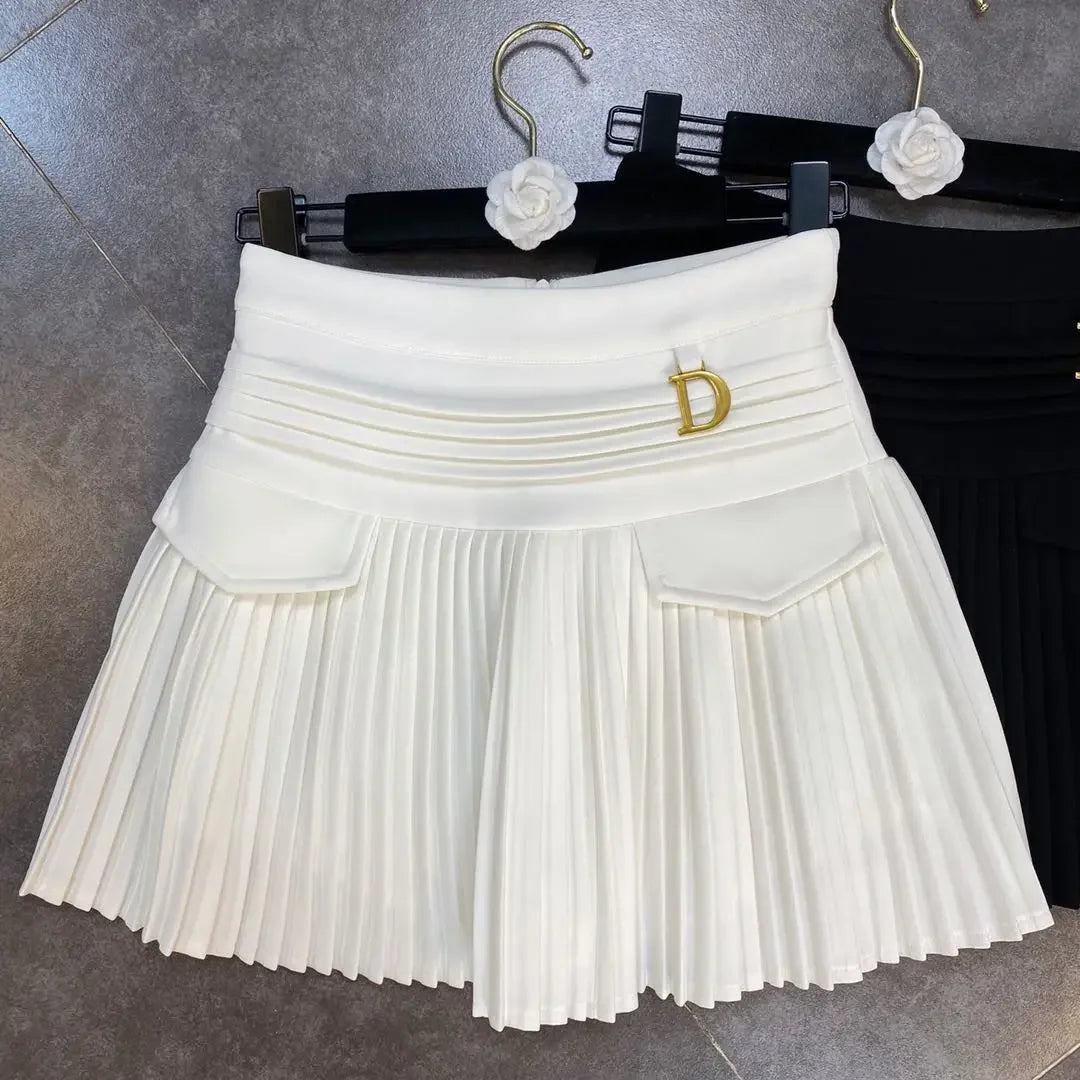 High Waist Short Mini Pleated Skirt