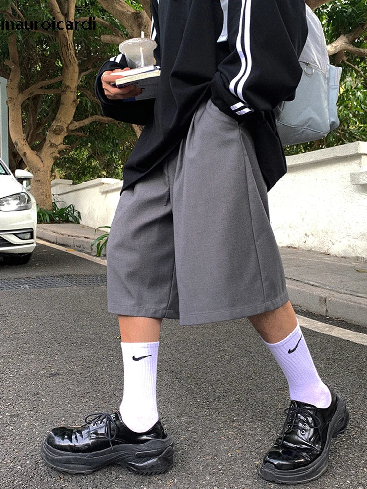 Mauroicardi  Grey Pleated Shorts