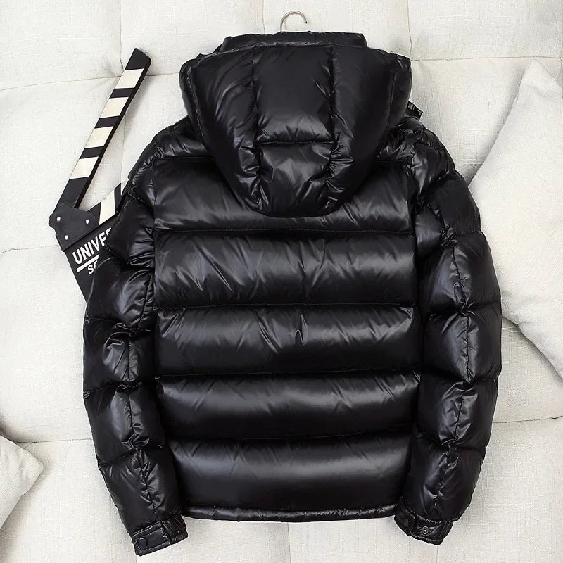 Winter Black Shiny Puffer Jacket
