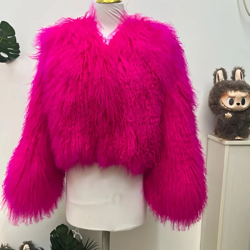 New Style Genuine Mongolian Tanned Sheepskin Coat