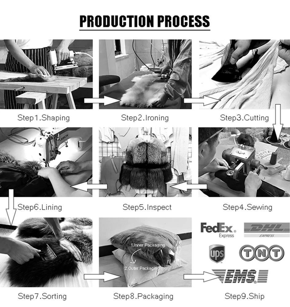 QUEENTINA  Real Fox Fur Coat