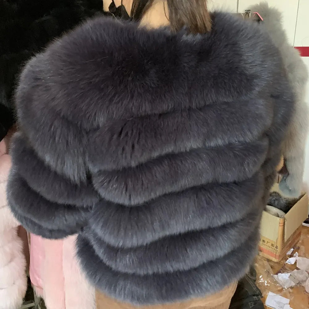 Queentina Real Fox Fur Coat