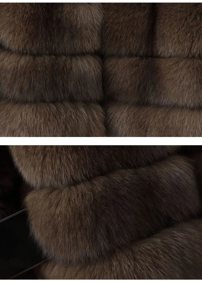 QUEENTINA  Real Fox Fur Coat