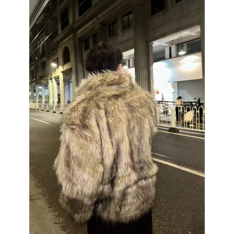 Winter Thickened Faux Fox Fur Coat