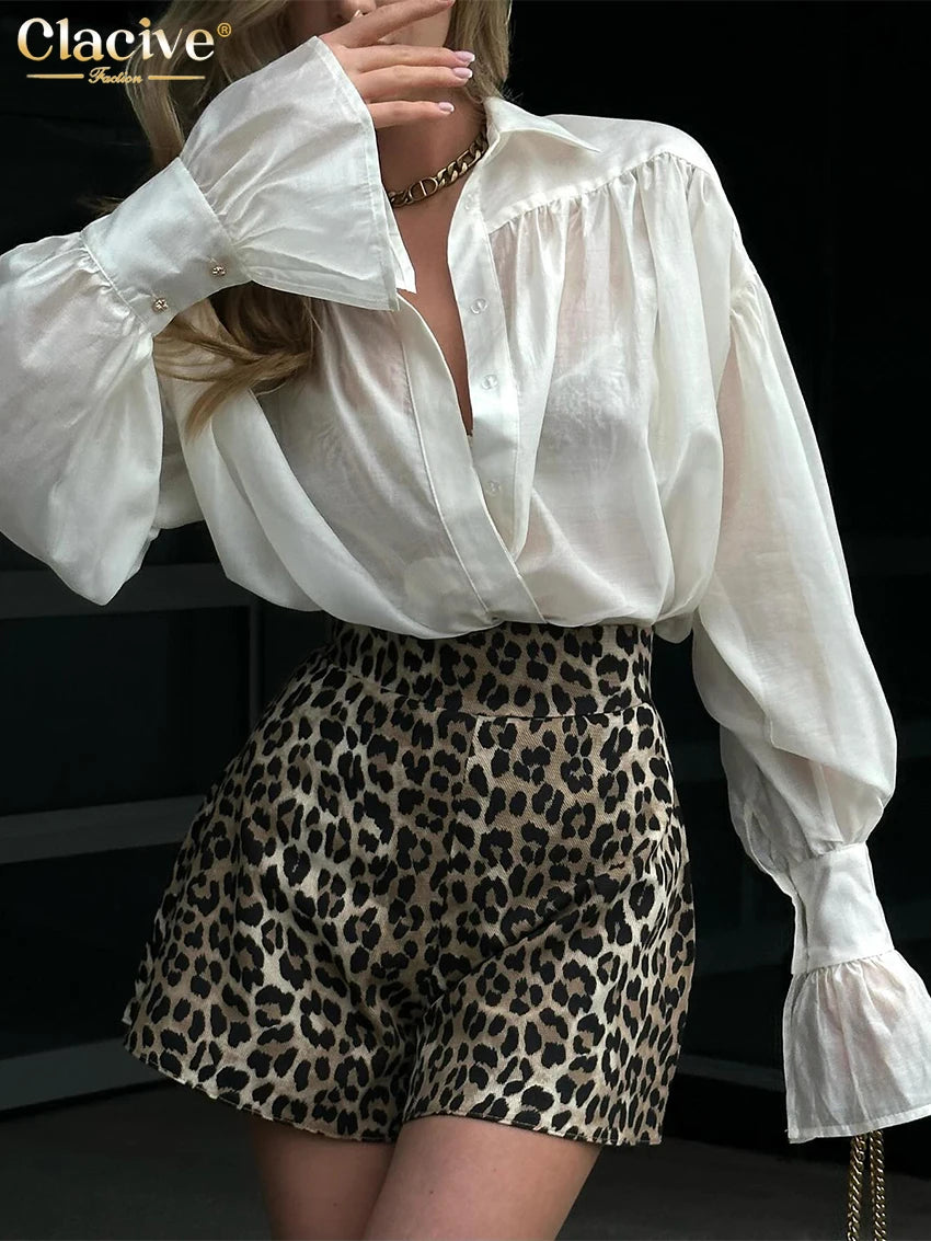 Clacive Fashion Loose Pink Blouse