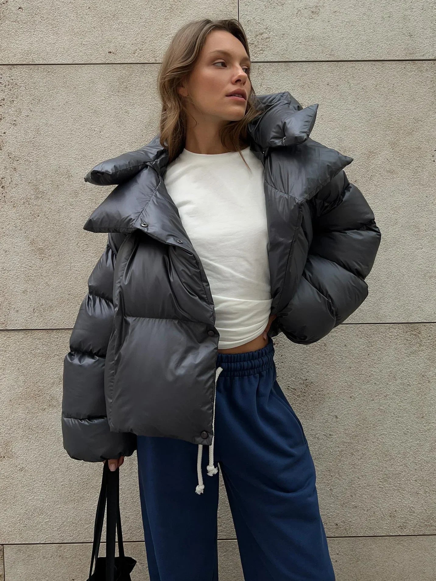 Solid Puffer Jacket