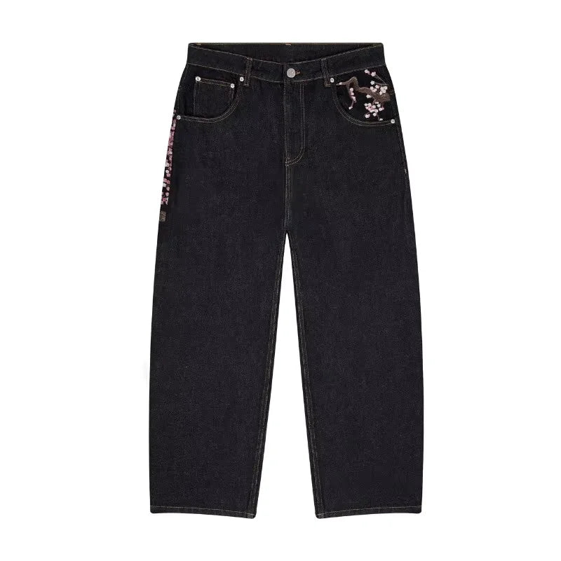Y2K Harajuku Cherry Blossom Jeans